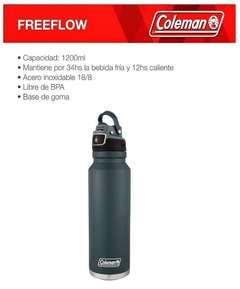 Botella Termica Coleman Freeflow 1,2LT - Color Slate - Garantía de por Vida - tienda online