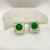 Round Nephrite Earrings