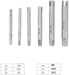 Set 6 Extractores De Machos Rotos M3 A M12 Kti - comprar online
