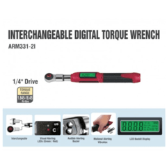 TORQUIMETRO DIGITAL CABEZAL INTERCAMBIABLE 1/4" 2.5-25 Nm ACDELCO - comprar online