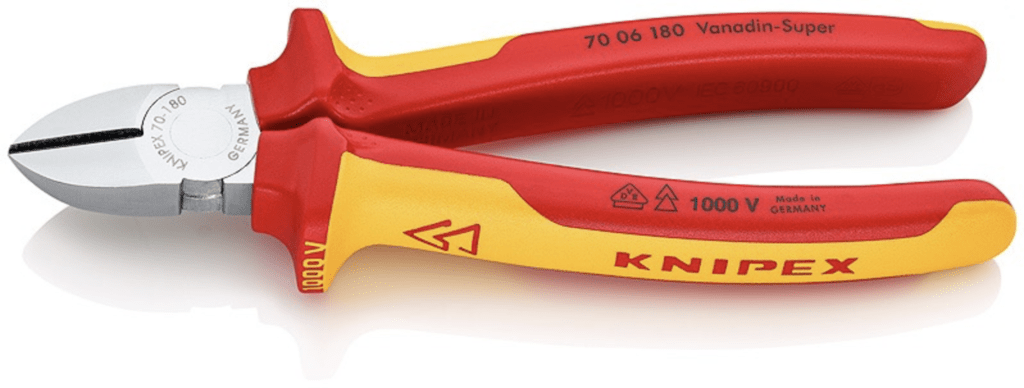 KNIPEX Alicate Aislador ,Longitud Total 7-1/4, Capacidad 20 a 10