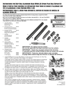Kit Reparacion Orificio Profundos Bujia Insertos M14 X 1.25 Lisle