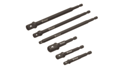 SET 6 ADAPTADORES ALTO IMPACTO ENCASTRE ¼” A 1/4” , 3/8” Y ½” TITAN