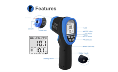 Termometro Industrial Infrarojo Digital -50c - 1500c Aoputtriver - tienda online