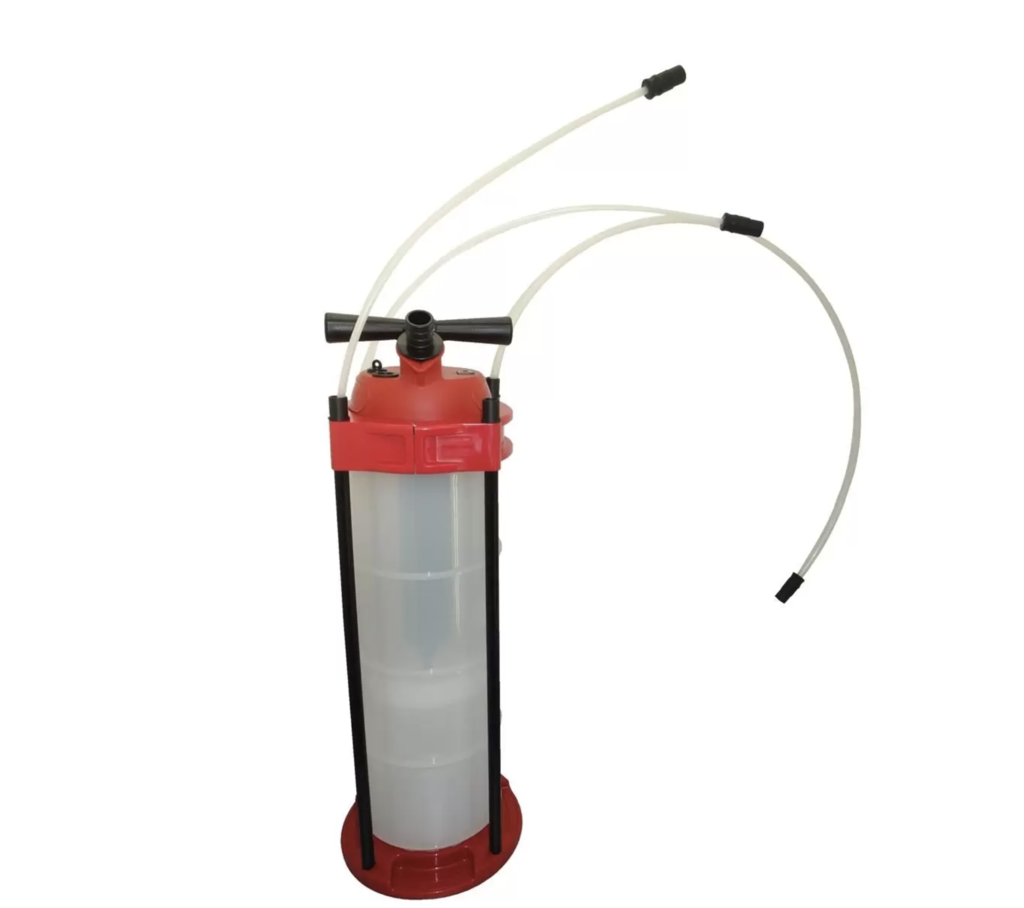 Bomba EWK extractora neumática/manual para cambio de aceite patentada de  3.9 galones para extracción de vacío de fluidos automotrices.