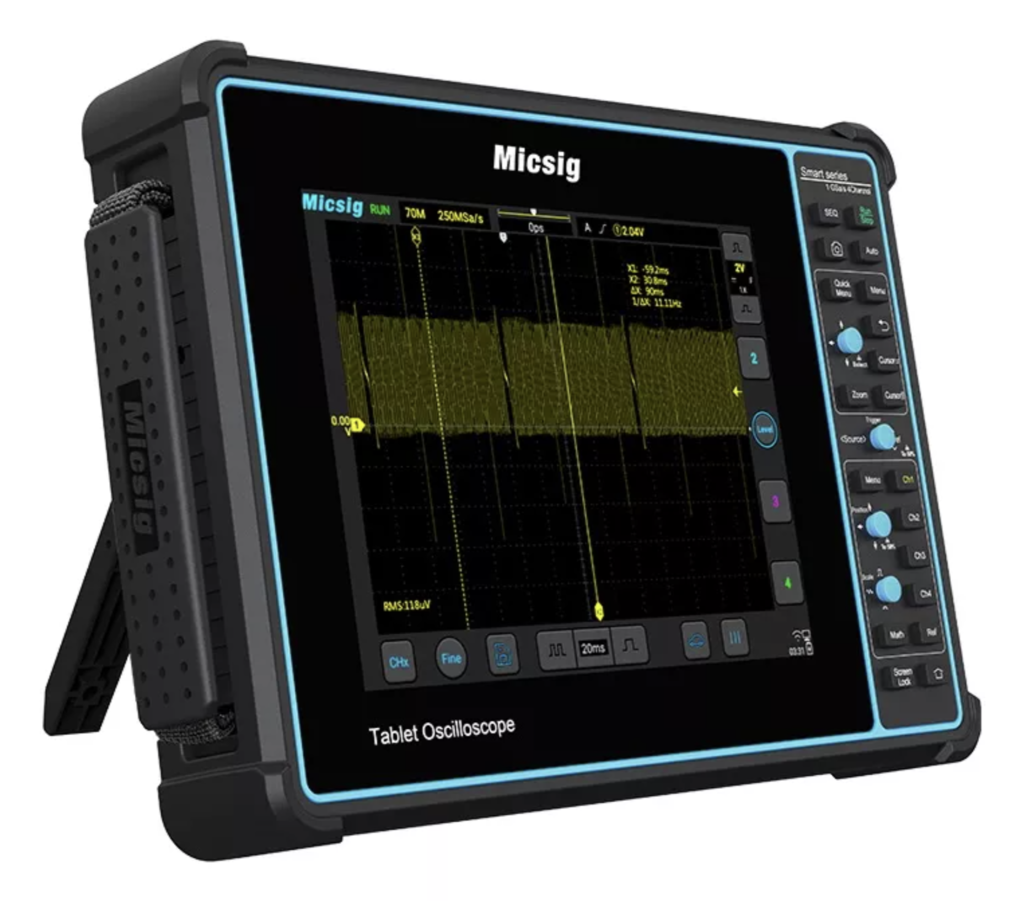 Osciloscopio de tableta Digital 1GSa/S 100MHz 100MHz 2CH osciloscopio de  alcance de osciloscopio de Automoción de mano - AliExpress