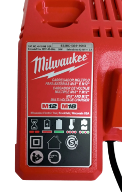 Cargador Dual Baterias M12 Y M18 Milwaukee (110v) Euro Plug - comprar online