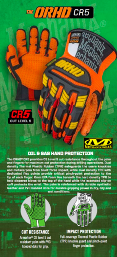 Guantes Orhd-cr5 P/gas -petroleo-mineria Mechanix Tamaño L en internet