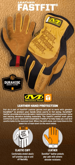 GUANTES FASTFIT LEATHER MECHANIX TAMAÑO S - AYR Tools