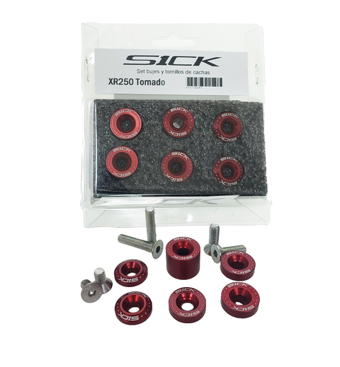 Set Bujes Y Tornillos De Cachas Sick Rojo Xr250 Tornado