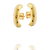 Brinco Ear Hook Grosso Liso Dourado