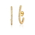 Brinco Gratidão Ear Hook Cravejado Dourado