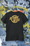 CAMISETA OCTUBRE NEGRO (DORADO)