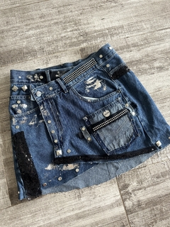 Mini jean Customizada lentejuela - comprar online