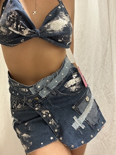 Mini jean Customizada Blue - comprar online