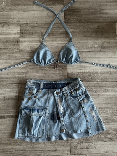 Mini jean Customizada Emilia - tienda online