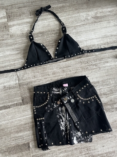 Mini jean Customizada black II - comprar online