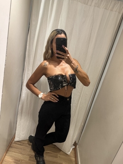 Top jean trenzado foil - comprar online