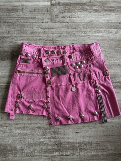 Mini jean Customizada Pink