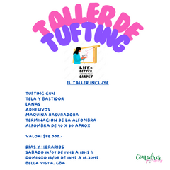 TALLER DE TUFTING - SEPTIEMBRE 2024 - 2 ENCUENTROS - comprar online