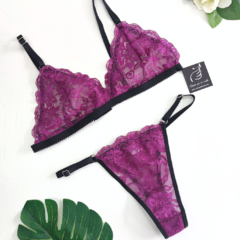 Conjunto Suri Violeta y negro