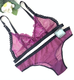 Conjunto Siena violeta y negro - tienda online