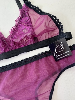 Imagen de Conjunto Siena violeta y negro