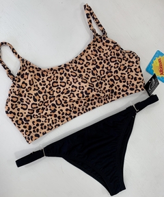 Bikini Monaco combinada (top Animal Print/ bombi Negra) en internet