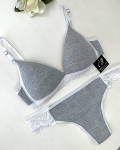 Victoria Algodon y lycra gris melange - tienda online