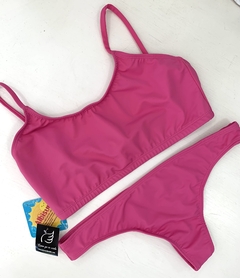 BIKINI MONACO TOP FUSCIA CON COLALESS FUSCIA