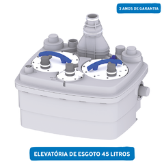 SANICUBIC com 2 bombas trituradoras de 2 CV - vazão até 10 m3/hora, bombeamento até 11 metros - comprar online