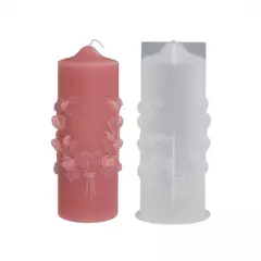 Molde Silicona Vela Ramo De Rosas Labrado Pequeña - comprar online