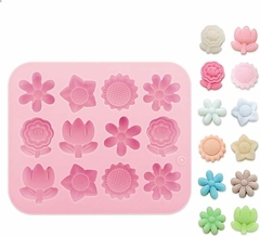 Molde Silicona 12 Flores Velas Chocolate - Fun Style Design