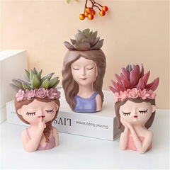 Molde Silicona Maceta Mujer Princesa Contenedor Velas M3 - Fun Style Design