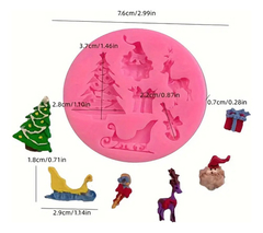 Molde Silicona Mix Figuras Navideñas - comprar online