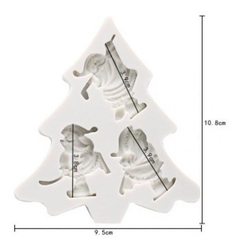 Molde Navideño Silicona Arbol Navidad Santa Claus - comprar online