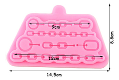 Molde Silicona Cadenas Fondant Porcelana Fria - comprar online