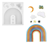 Molde Arco Iris Nubes Y Luna Resina Vela Fondant