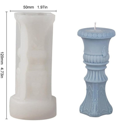 Molde Silicona Vela Columna Griega Redonda - comprar online