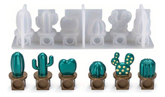 Molde Silicona Cactus Miniatura Imanes Resina - Fun Style Design