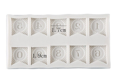 Molde Silicona Numeros Banderin Fondant Porcelana - comprar online