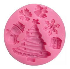 Molde Silicona Figuras Navideñas Arbolito Campana Copo Nieve - Fun Style Design