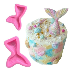 Molde Silicona Cola De Sirena Grande Fondant Yeso Jabon - tienda online