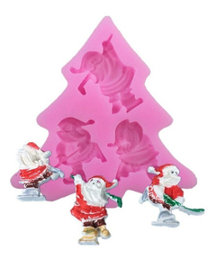 Molde Navideño Silicona Arbol Navidad Santa Claus