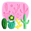 Molde Silicona Cactus Flor Fondant Porcelana Fria