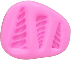 Molde Silicona Cuerno Unicornio Fondant Porcelana Fria