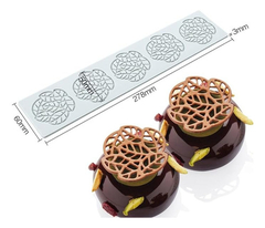 Molde Silicona Decoración Chocolate Hojas Monoporciones - comprar online