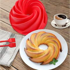 Molde Silicona Remolino Torta Savarin Flanera 24 Cm X 9 Cm - comprar online