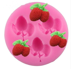 Molde Silicona Fresas Frutas Fondant Porcelana Fria