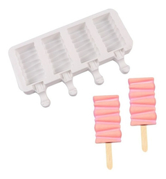 Molde Silicona Paleta Helado Maracaibo Ice Pop 4 Cavidades